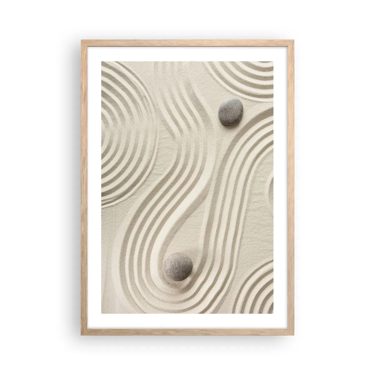 Affiche dans un chêne clair - Poster - Touche de chaleur - 50x70 cm