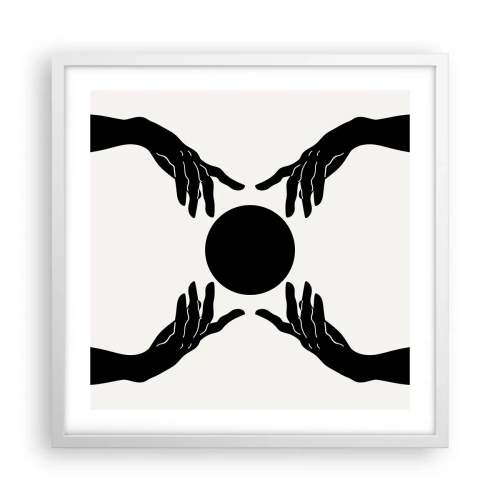 Affiche dans un cadre blanc - Poster - Signe secret - 50x50 cm