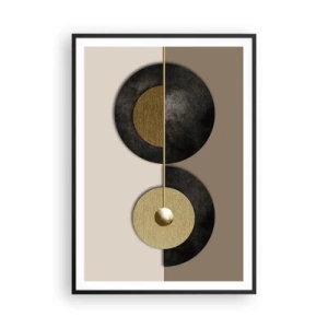 Affiche dans un cadre noir - Poster - Variations autour du cercle - 70x100 cm