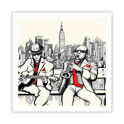 Affiche - Poster - improvisation new-yorkaise - 60x60 cm