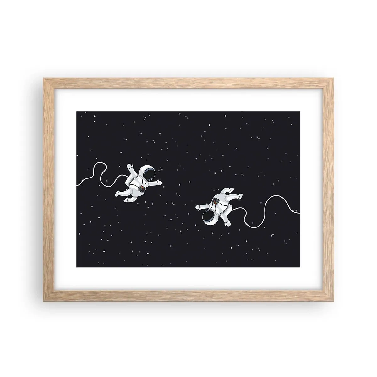 Affiche dans un chêne clair - Poster - Sortie cosmique - 40x30 cm