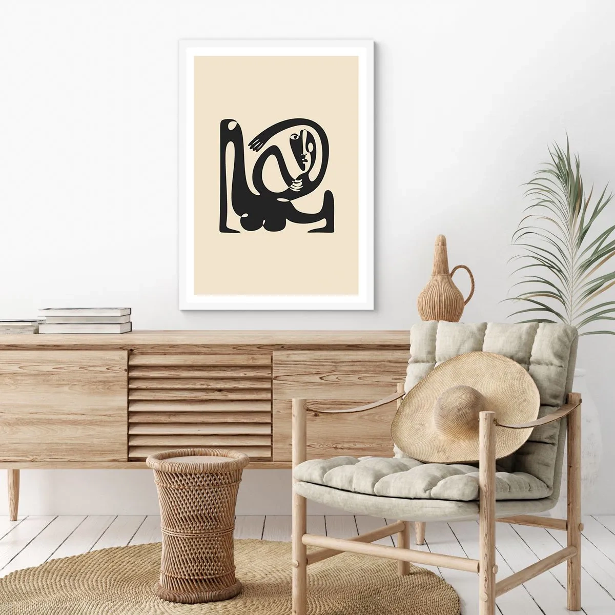 Affiche dans un cadre blanc - Poster - Presque du Picasso - 61x91 cm