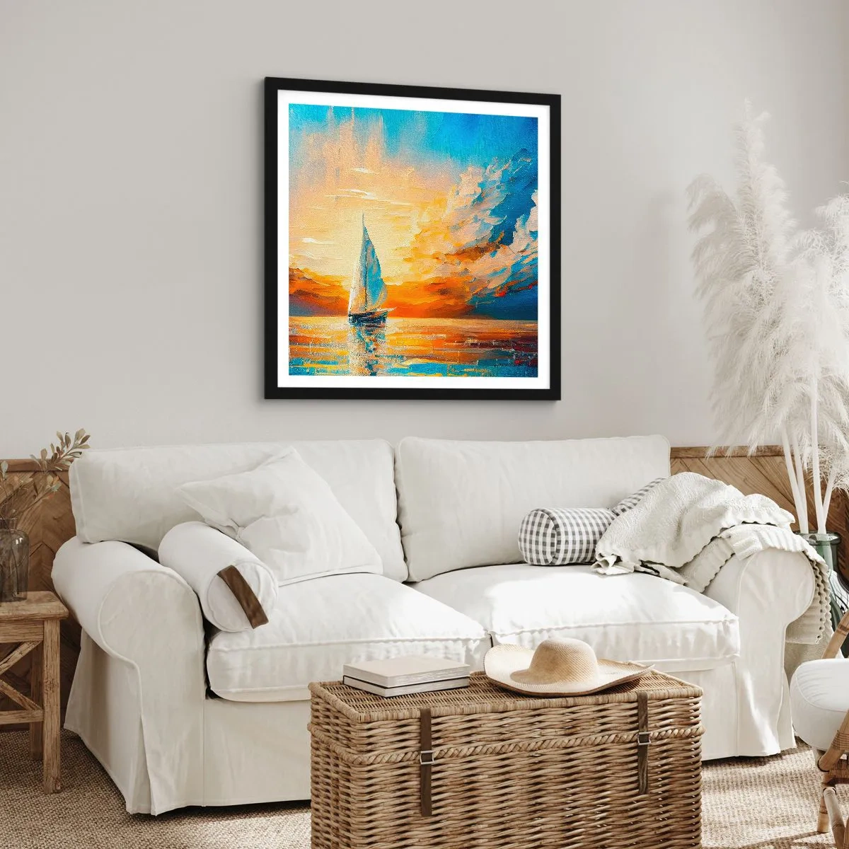 Affiche dans un cadre noir - Poster - Expédition en or - 30x30 cm