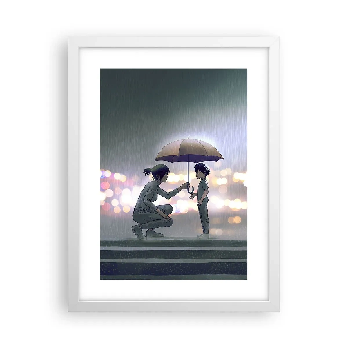 Affiche dans un cadre blanc - Poster - Et maintenant, tout va bien - 30x40 cm