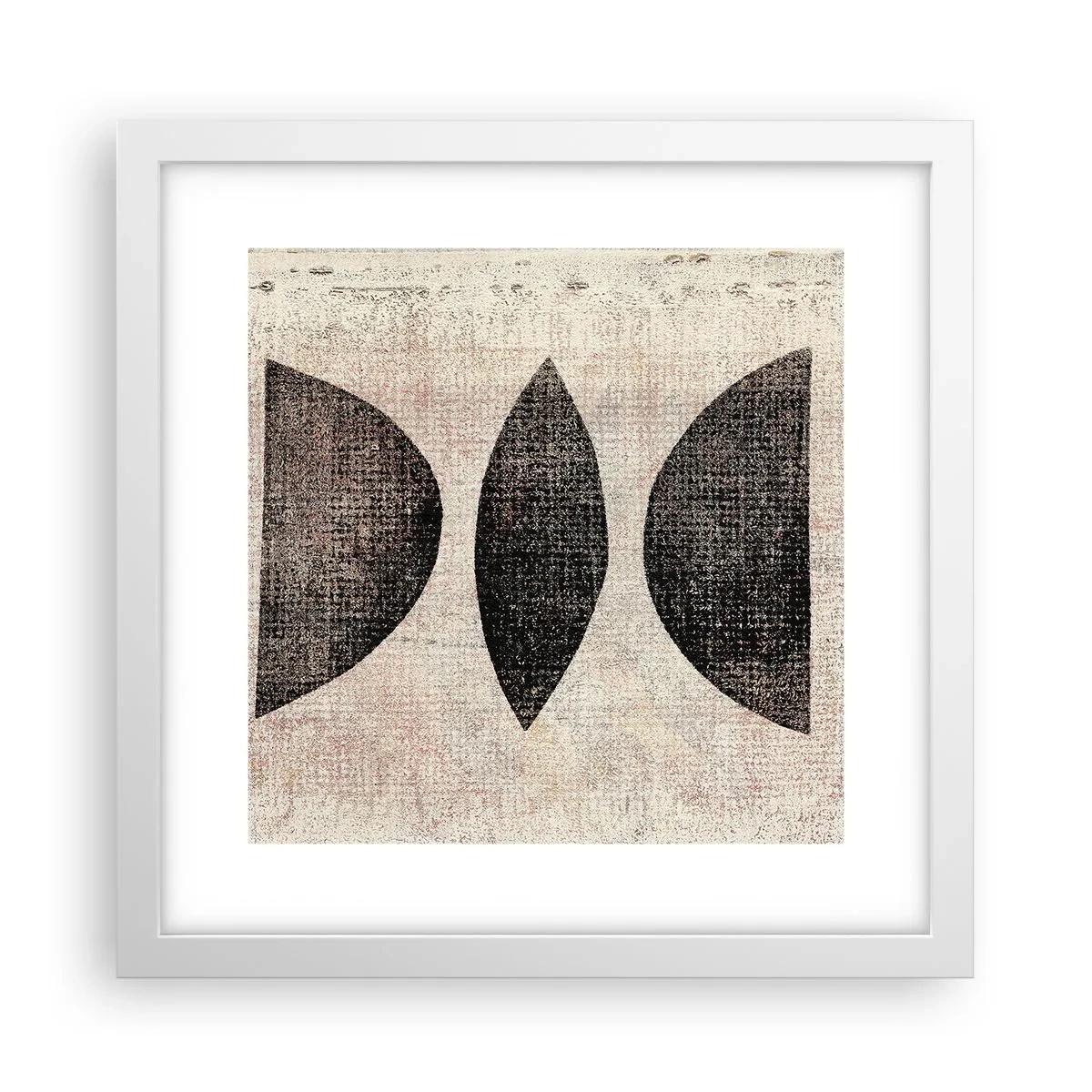 Affiche dans un cadre blanc - Poster - Abstraction ethnique - 30x30 cm