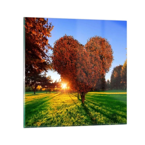 Impression sur verre - Image sur verre - Et comment ne pas aimer tomber - 40x40 cm