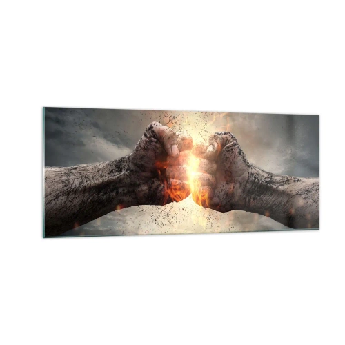 Impression sur verre - Image sur verre - Lève-toi pour le combat - 100x40 cm