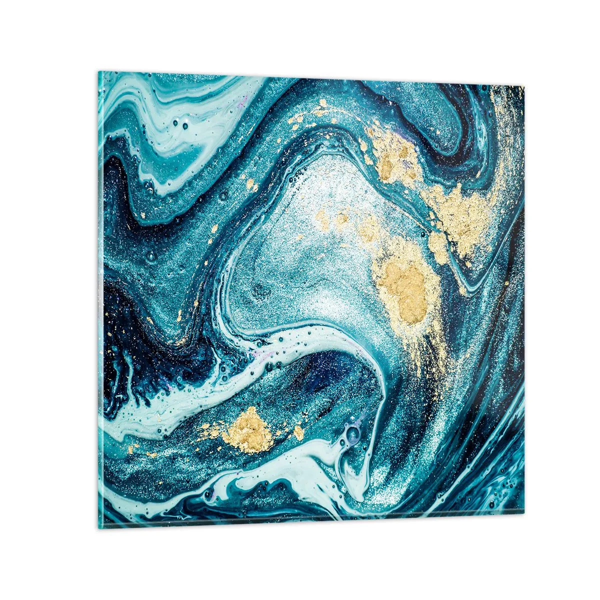 Impression sur verre - Image sur verre - Vortex bleu - 50x50 cm