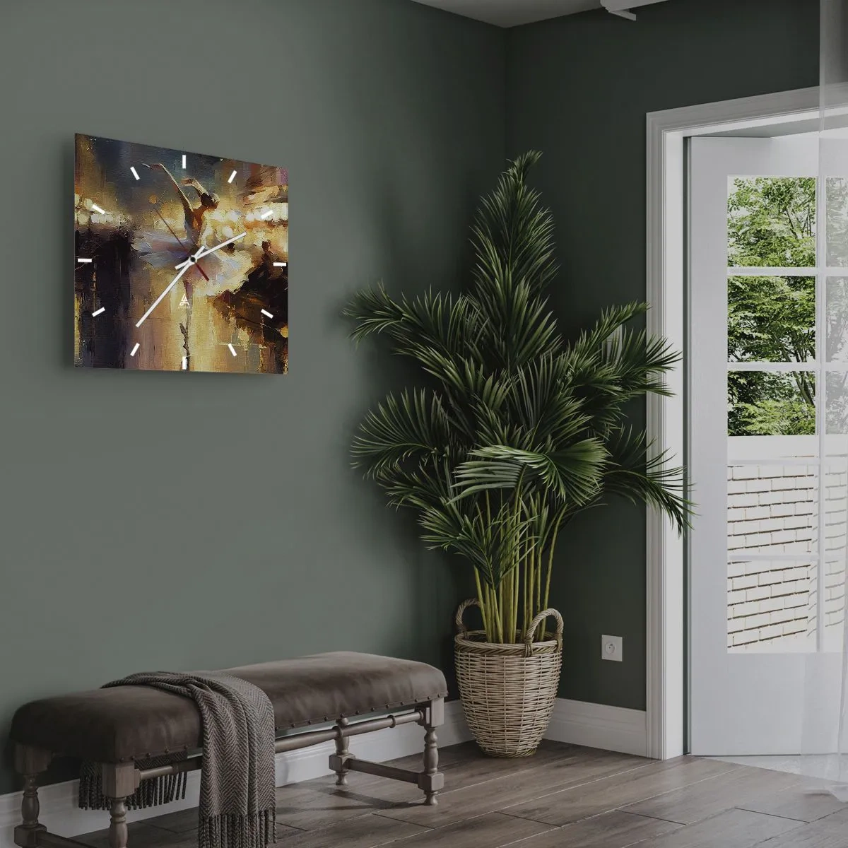 Horloge murale - Pendule murale - Miracle dans la rue - 40x40 cm