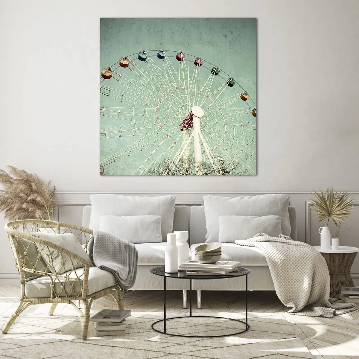 Impression sur verre - Image sur verre - Nous vous invitons à vous amuser - 70x70 cm