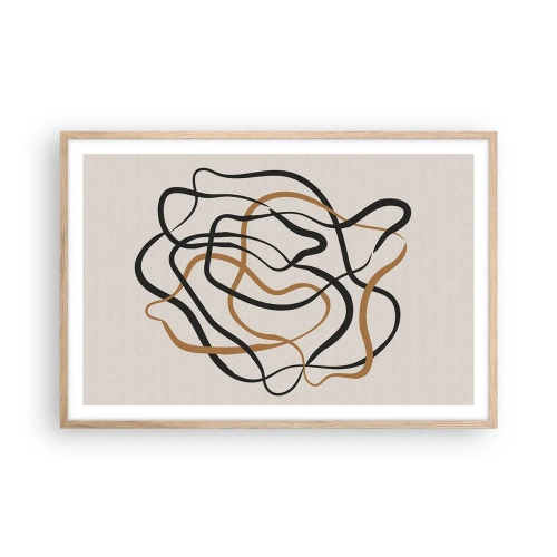 Affiche dans un chêne clair - Poster - Tout s'est mal déroulé - 91x61 cm