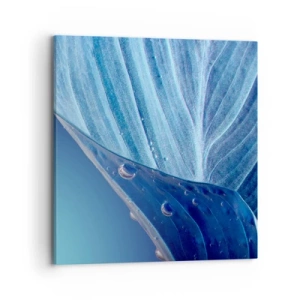 Impression sur toile - Image sur toile - Gouttes cachées du bleu - 70x70 cm