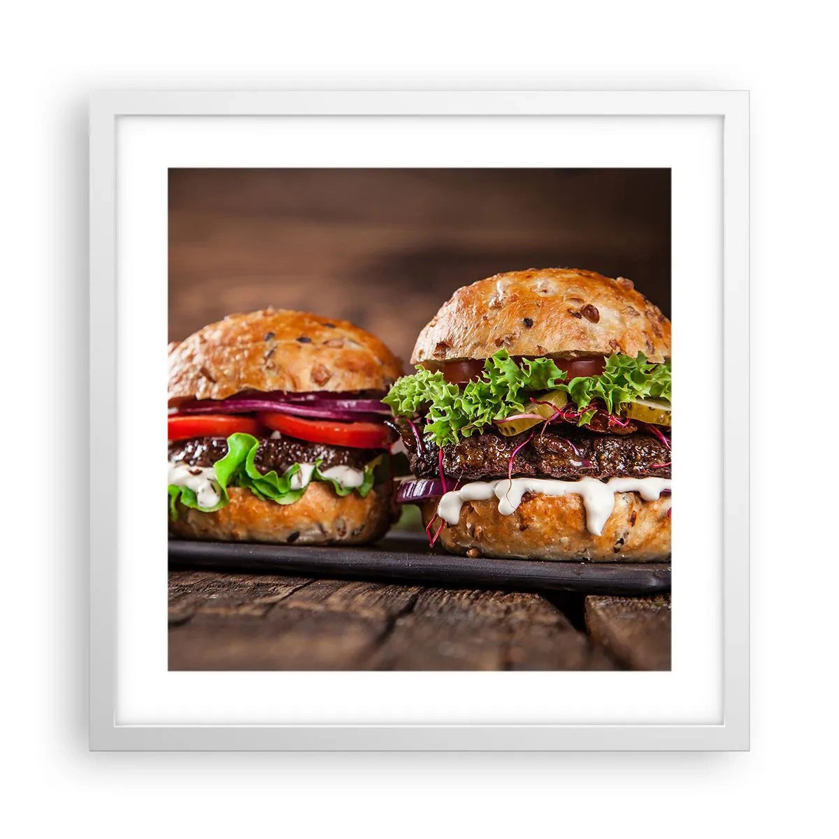 Affiche dans un cadre blanc - Poster - American dream - 40x40 cm