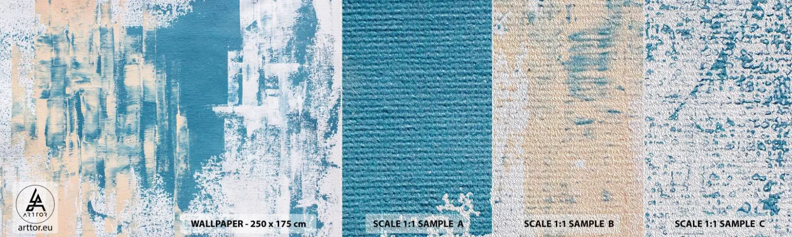 Échantillon de Papier Peint Premium Sand - À travers un iceberg - Abstraction, Morceau, Modèle moderne - 100x30 cm
