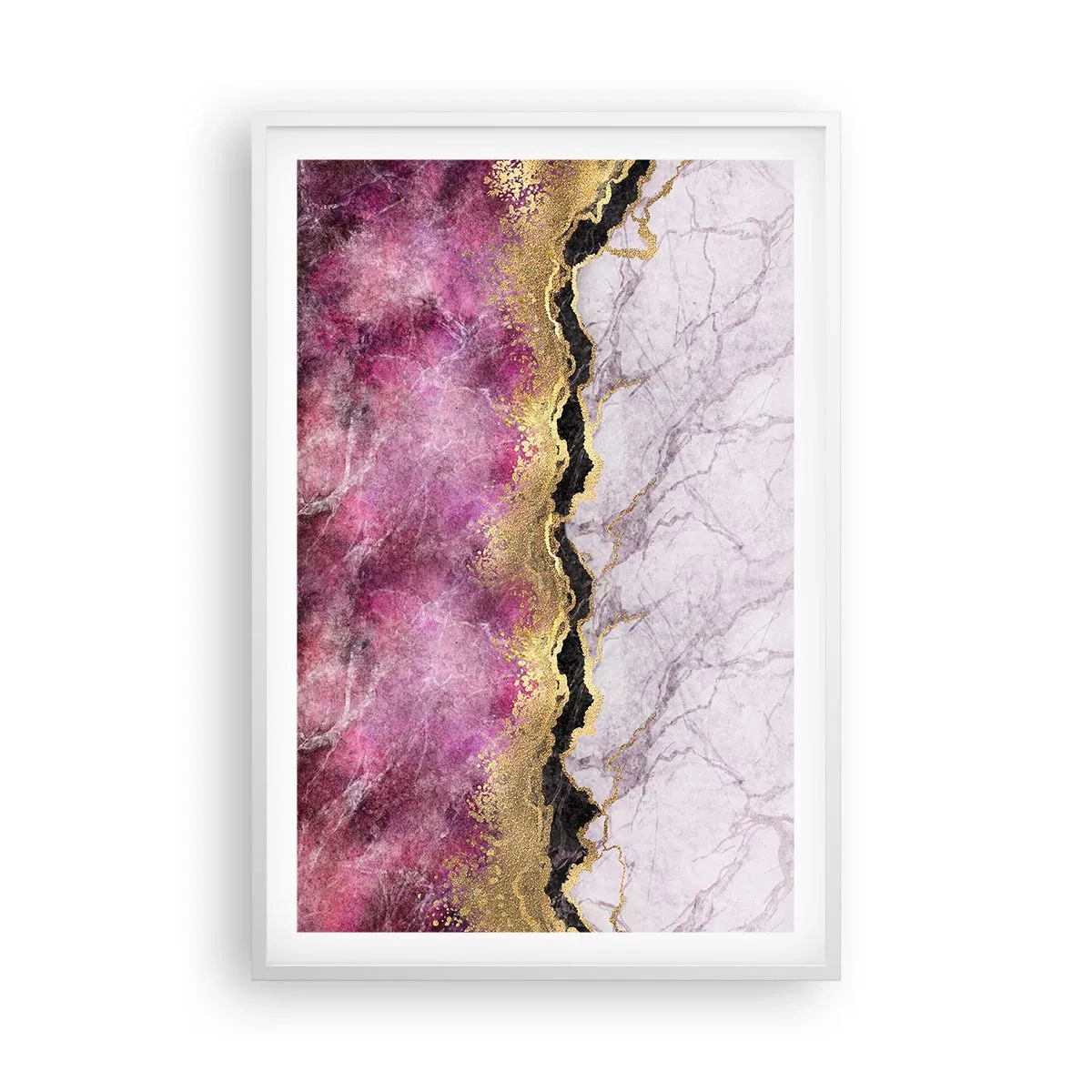 Affiche dans un cadre blanc - Poster - À la frontière - 61x91 cm