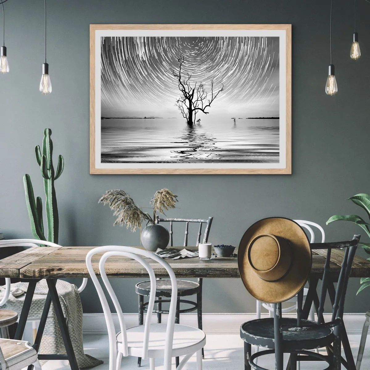 Affiche dans un chêne clair - Poster - La symphonie de la nature - 91x61 cm