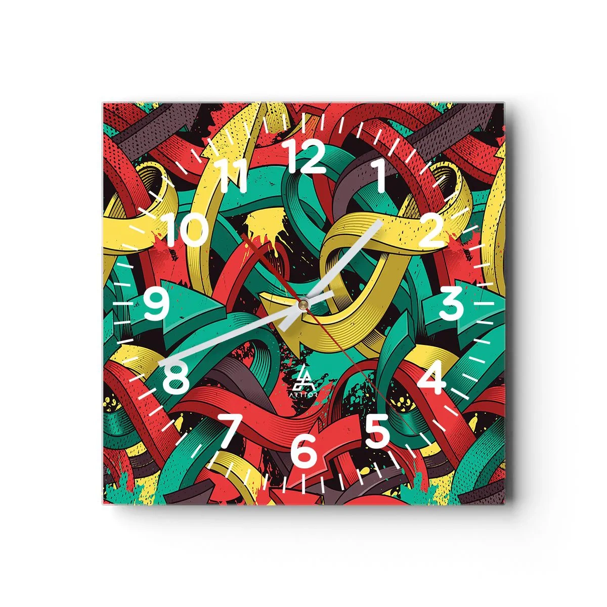 Horloge murale - Pendule murale - Quel chemin vers le but ? - 40x40 cm