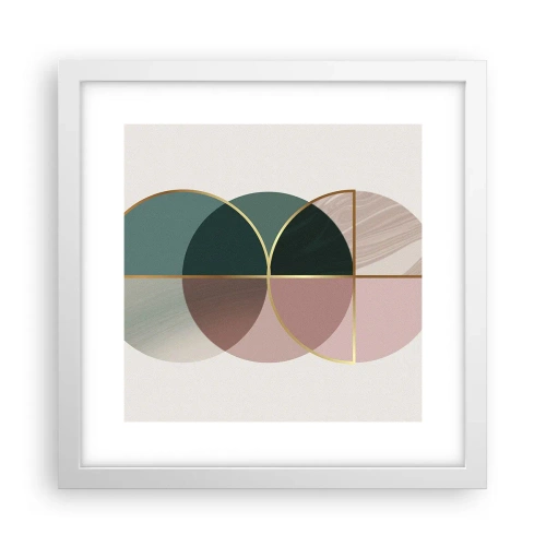 Affiche dans un cadre blanc - Poster - Cercles après cercles - 30x30 cm