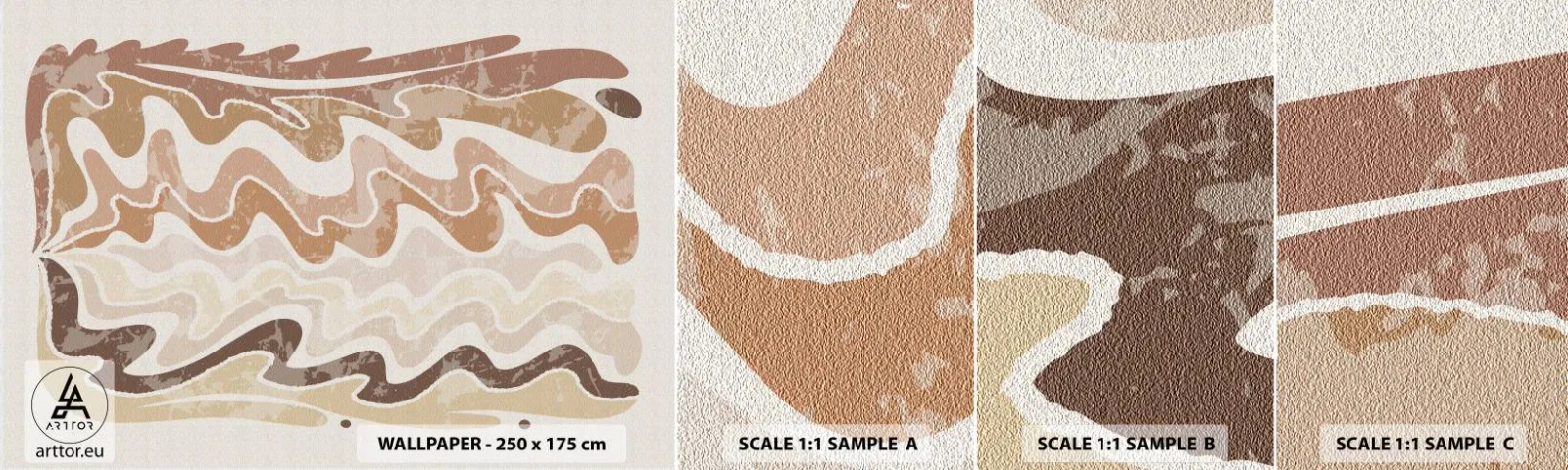 Échantillon de Papier Peint Autocollant Deluxe Sticker - Bonne énergie – bonnes émotions - Vieilli, Bohème, Morceau - 100x30 cm