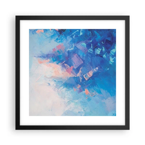 Affiche dans un cadre noir - Poster - Abstraction hivernale - 40x40 cm