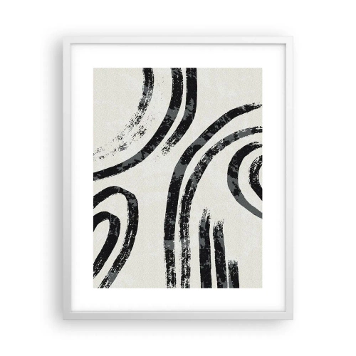 Affiche dans un cadre blanc - Poster - À moitié arrêté - 40x50 cm