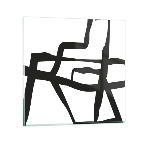 Impression sur verre - Image sur verre - Conception noir et blanc - 60x60 cm