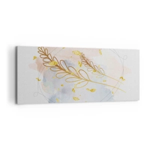 Impression sur toile - Image sur toile - Explosion d'or - 100x40 cm