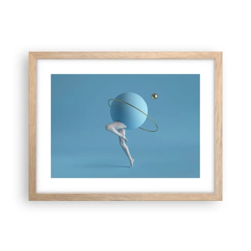 Affiche dans un chêne clair - Poster - Et les planètes deviennent folles - 40x30 cm