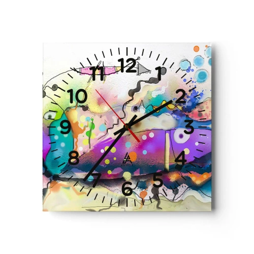 Horloge murale - Pendule murale - Sans mots! - 40x40 cm