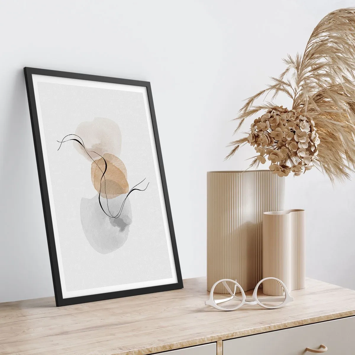 Affiche dans un cadre noir - Poster - Perles d'air - 61x91 cm