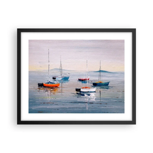 Affiche dans un cadre noir - Poster - Un repos bien mérité - 50x40 cm