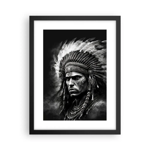 Affiche dans un cadre noir - Poster - Un leader et un guerrier - 30x40 cm