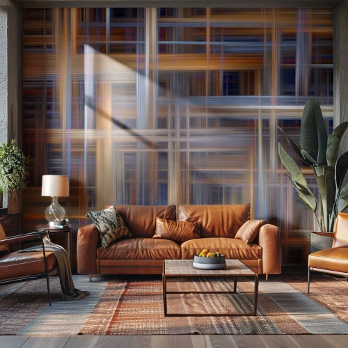 Papier Peint Photo Premium Canvas - Tissé de lumière - Abstraction, Morceau, Graphique - 400x280 cm