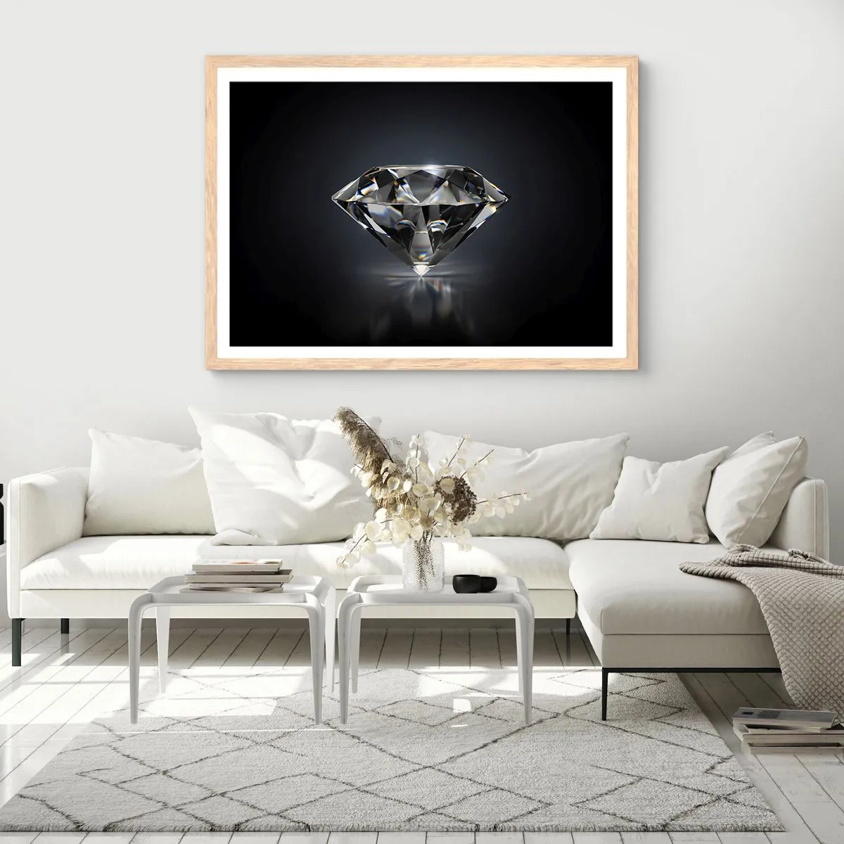 Affiche dans un chêne clair - Poster - La meilleure amie - 50x40 cm