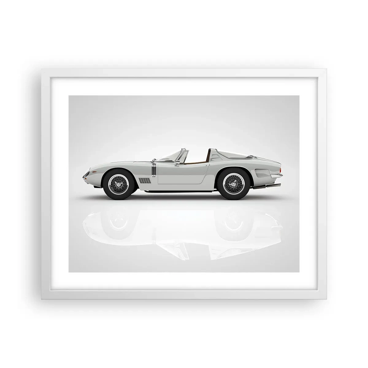 Affiche dans un cadre blanc - Poster - Promesse de plaisir - 50x40 cm