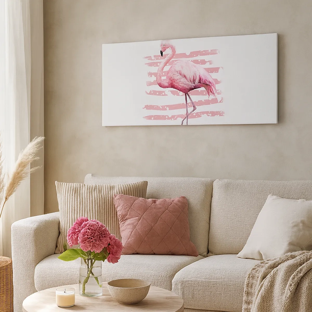 Impression sur toile - Image sur toile - Avec dignité, bien qu'en rose - 30x30 cm