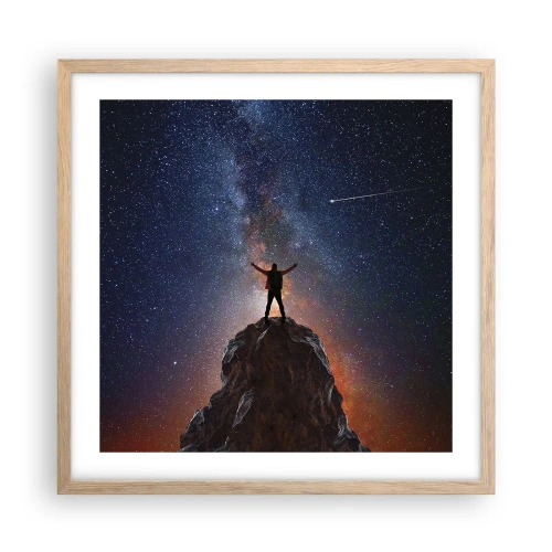 Affiche dans un chêne clair - Poster - Le force est avec moi! - 50x50 cm