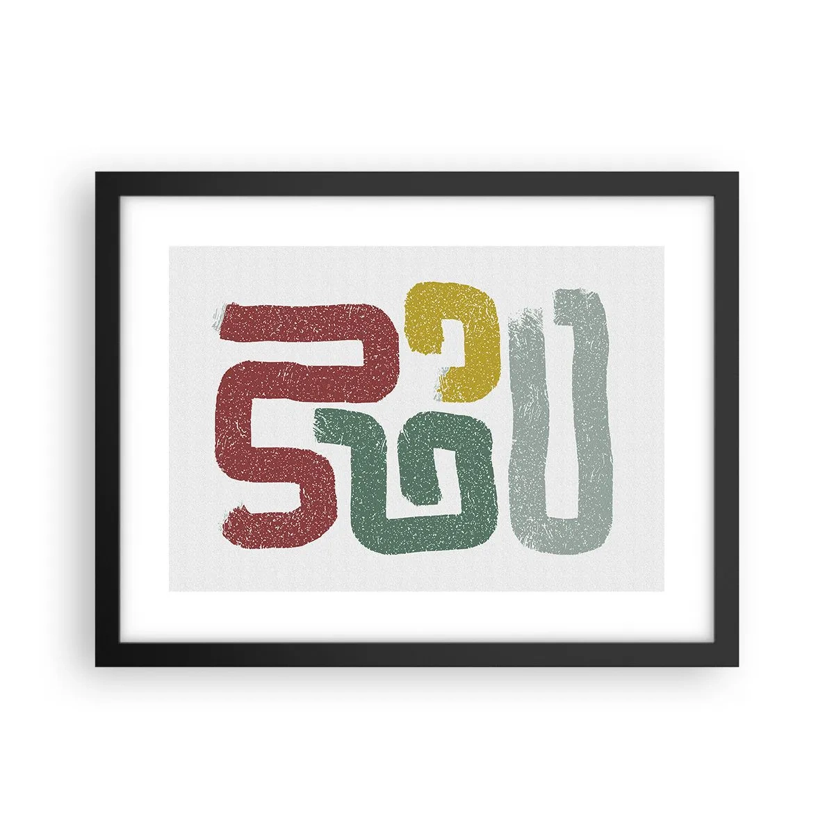 Affiche dans un cadre noir - Poster - Dans une langue inconnue - 40x30 cm