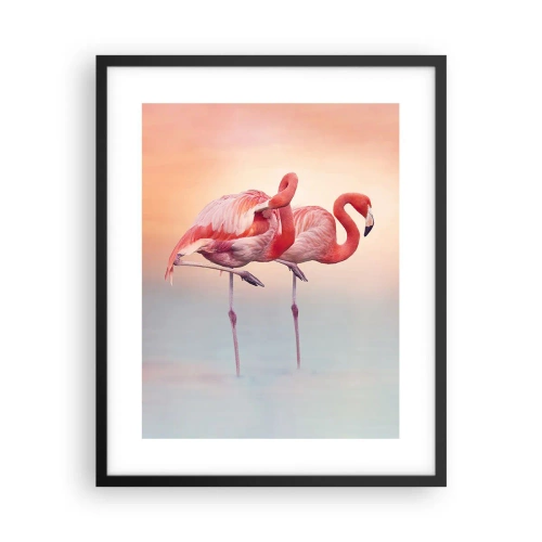 Affiche dans un cadre noir - Poster - Dans les couleurs du soleil couchant - 40x50 cm