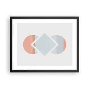 Affiche dans un cadre noir - Poster - La situation est clair - 50x40 cm