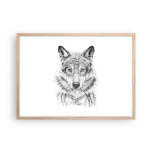 Affiche dans un chêne clair - Poster - Un leader né - 70x50 cm