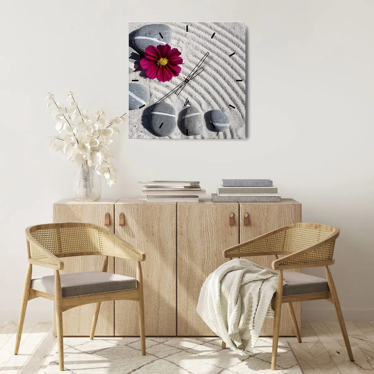 Horloge murale - Pendule murale - Énergie et paix du cercle magique de la nature - 40x40 cm