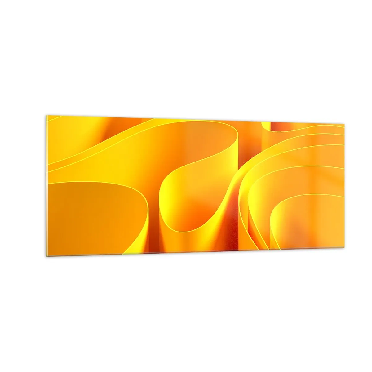 Impression sur verre - Image sur verre - Comme les vagues du soleil - 100x40 cm