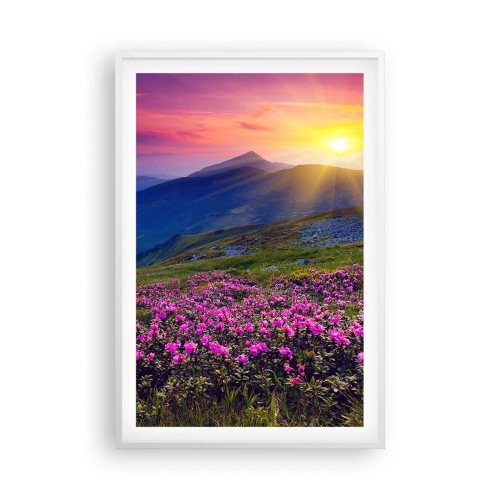 Affiche dans un cadre blanc - Poster - … Et autour, ça sent le pin des montagnes et l'odeur de la prairie - 61x91 cm