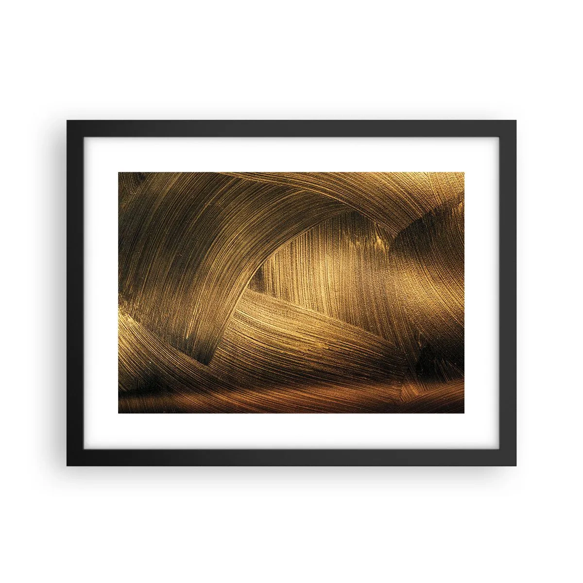 Affiche dans un cadre noir - Poster - Dans un labyrinthe en or - 40x30 cm