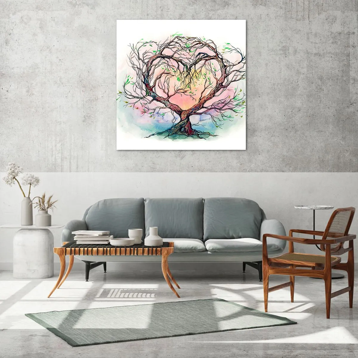 Impression sur verre - Image sur verre - Ensemble contre les tempêtes - 60x60 cm