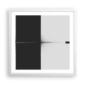 Affiche dans un cadre blanc - Poster - Droit au but - 50x50 cm