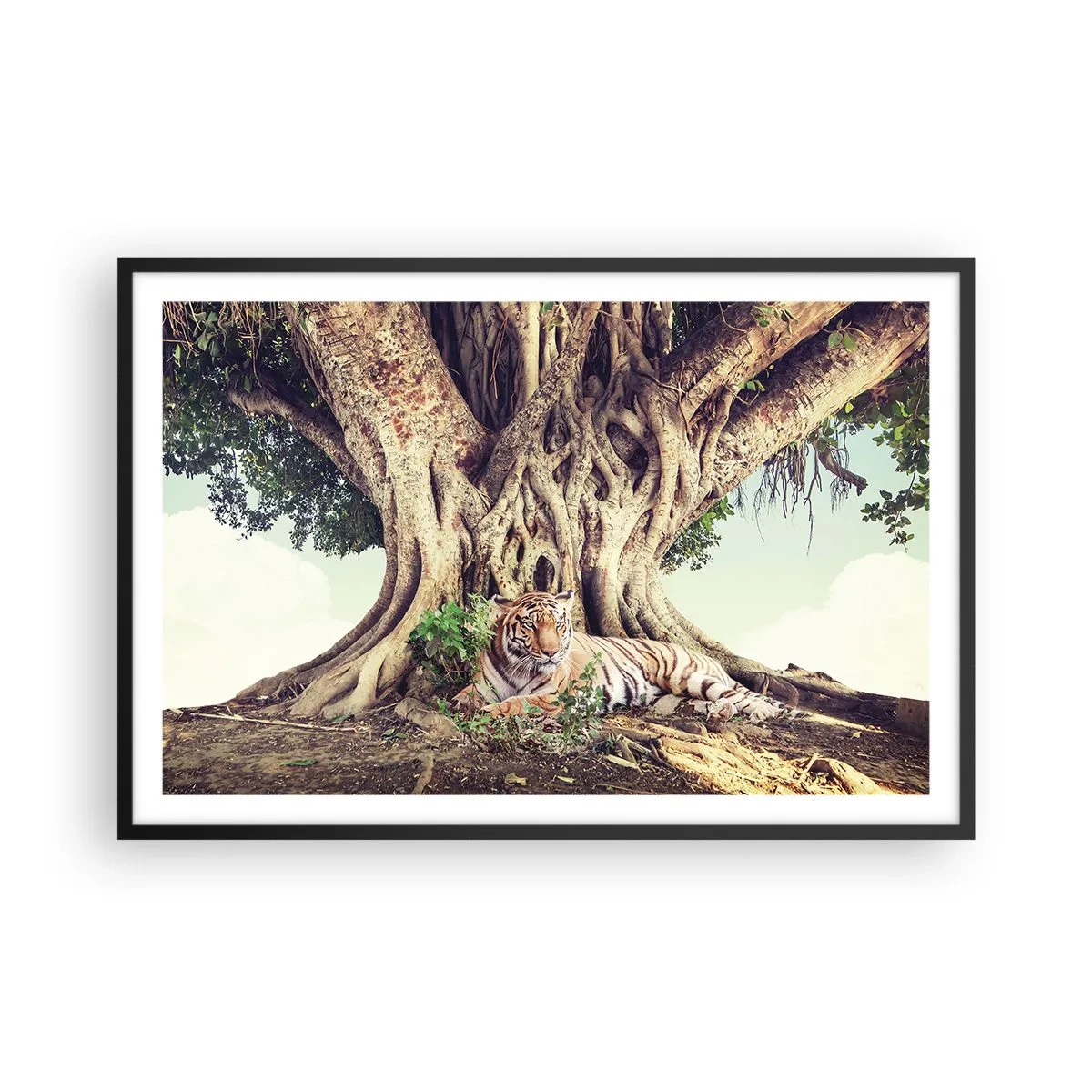 Affiche dans un cadre noir - Poster - Vue du Livre de la Genèse - 91x61 cm