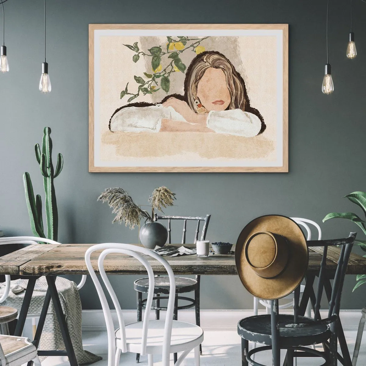 Affiche dans un chêne clair - Poster - La beauté du sud - 100x70 cm