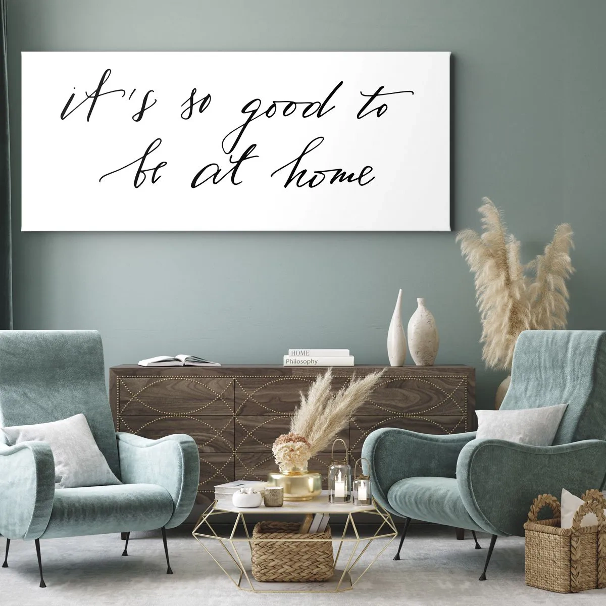 Impression sur toile - Image sur toile - Lettrage de style calligraphique sur fond blanc - 140x50cm - Toute la vérite - Décoration murale moderne pour le salon et la chambre ARTTOR